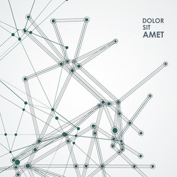 Connecting structure with dots and lines vector