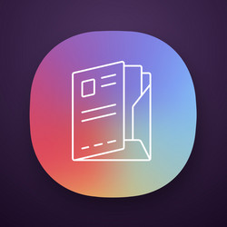 Document folder paper case app icon uiux user vector