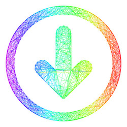 lgbt colored net down pointer vector image