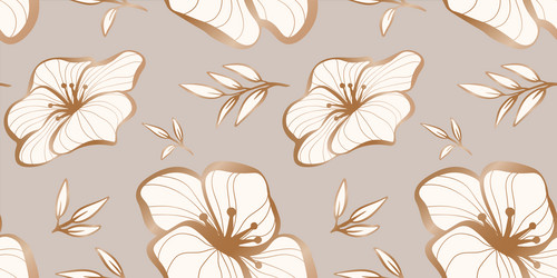 seamless loopable pattern with hand drawn leaves vector image