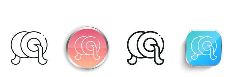 cymbals icon thin linear regular and button style vector image