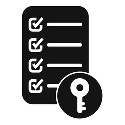 key access checklist for secure data protection vector image