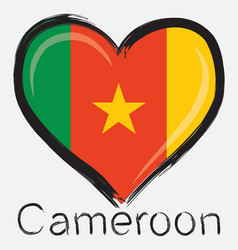 love cameroon flag Vector Image