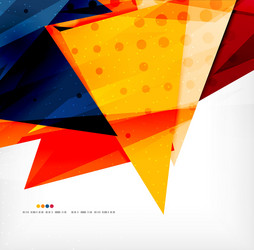 Modern 3d glossy overlapping triangles vector