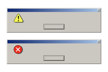 Retro Computer Error Window vector image