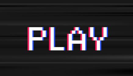 retro digital type computer video game stule word vector image