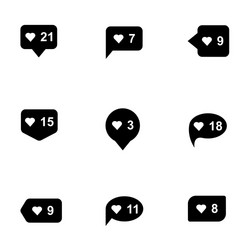 Social media notifications like followers good Vector Image