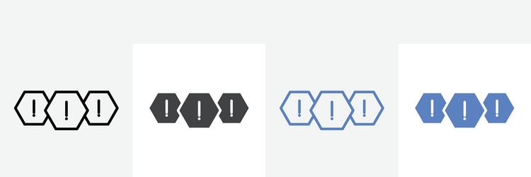 caution icon set use for web ui or app vector image