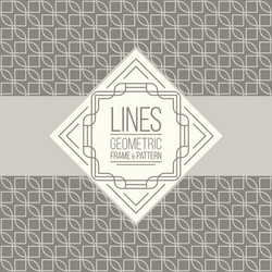 set of line pattern and linear frame vector image