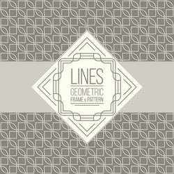 set of line pattern and linear frame vector