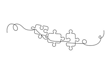 Linear linepuzzles for game design single line vector
