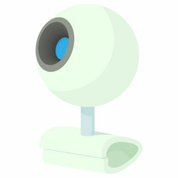 Webcam icon in cartoon style vector