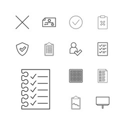 13 check icons vector