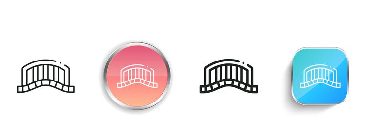 bridge icon thin linear regular and button style vector image