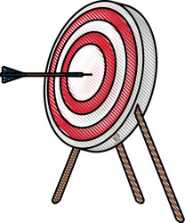 color blurred stripe side view target in tripod vector image