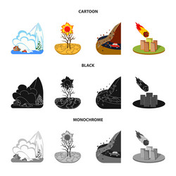 Design of weather and distress symbol set vector