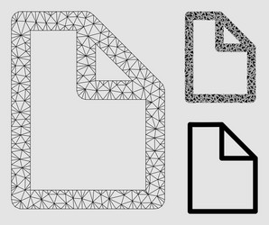 document mesh carcass model and triangle vector image