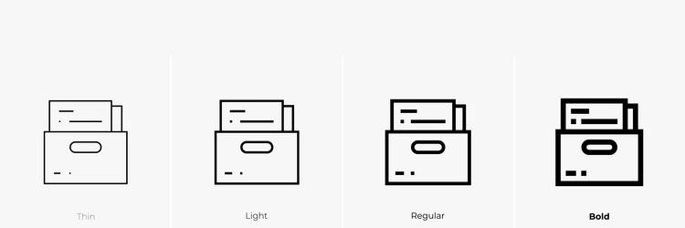 files icon thin light regular and bold style vector image