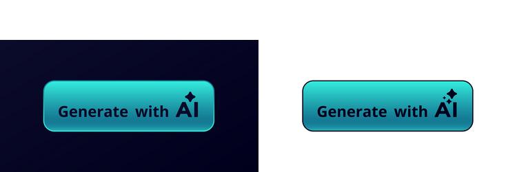 shiny blue button design with generate vector image