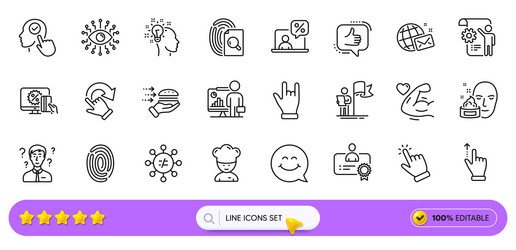 touchscreen gesture select user and settings vector image