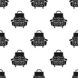 Camping backpack pattern simple silhouette vector