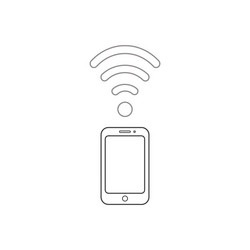 Icon concept use smartphone as modem vector