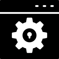 secure setting browser vector image