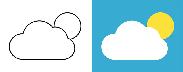 Set with different weather icons of moon vector