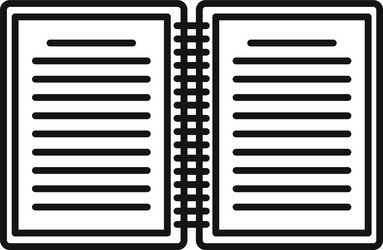 Summary editor icon outline style vector