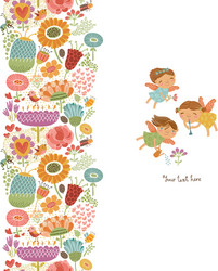 Whimsical Fairy Pattern Vector Image