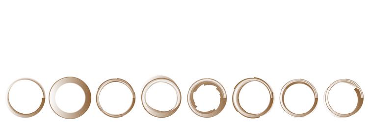 abstract circle circular design element icon vector image