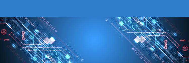abstract circuit board on gradient color vector image