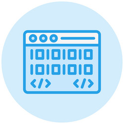 binary code icon design vector image