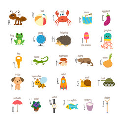 children alphabet with cute cartoon animals Vector Image