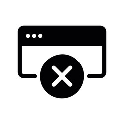 outline browser window icon with a circular vector image