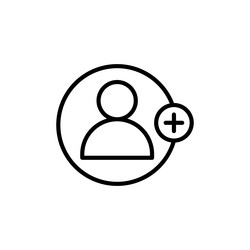 User Add Icon - Account Creation vector image