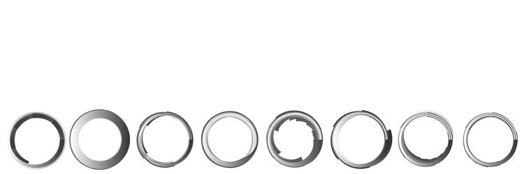 abstract circle circular design element icon vector image