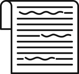 Service editor icon outline style vector