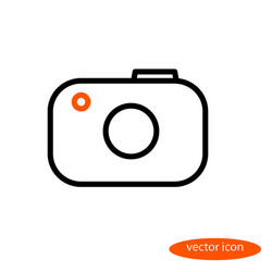 Simple line image of the camera vector