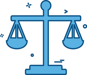 Balance risk analysis evaluation scale icon Vector Image