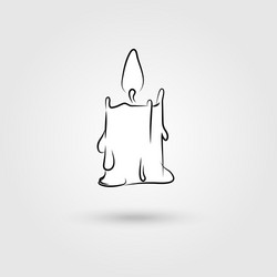 Candle icon vector