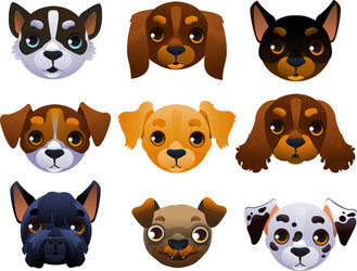 Cute Dog Collection Vector Image