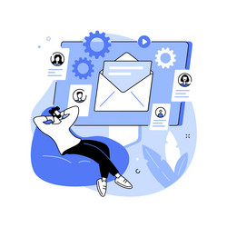 marketing automation system abstract concept vector image