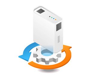 flat isometric 3d data error recovery process vector