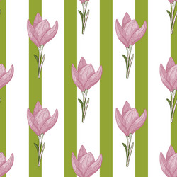 spring seamless pattern with botanic lilac vector image