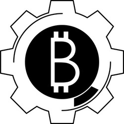 Bitcoin cryptocurrency digital money symbol vector