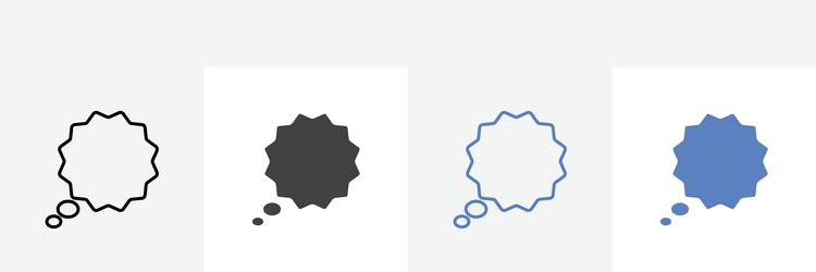 chat icon set use for web ui or app vector image