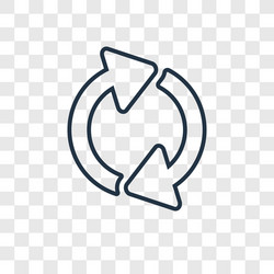 loop arrows concept linear icon isolated vector image