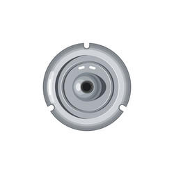 Round plate clutch disk vehicle spare part isolate vector