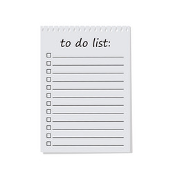 To do list with empty check boxes vector